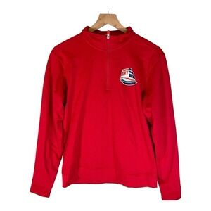 Port & Company Pullover Tampa Bay Super Bowl NFL Ambassador 1/4 Zip Red Small‎